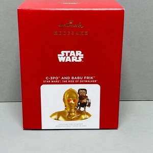 C3PO AND BABU FRIK Star Wars Rise of Skywalker Sound 2021 Hallmark Ornaments - Picture 1 of 7