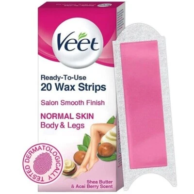 Veet Full Body Waxing Strips Kit for Normal Skin 20 Strips - Image 1 of 4