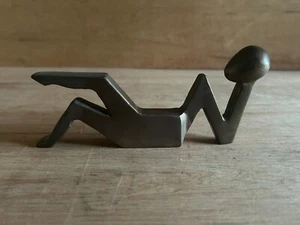 Dolbi Cashier Modernist Sculpture Brass Figurine Paperweight Vintage Abstract - Picture 1 of 24