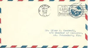 First Airmail Flight Tampa FL Dec 14 1929 AAMC# 25W10 - Picture 1 of 1