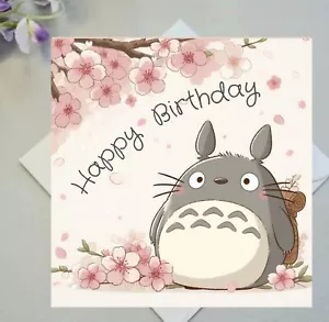 Totoro Anime Birthday Card, Daughter Cards, Sister Birthday Card - Totoro Manga - Picture 1 of 3