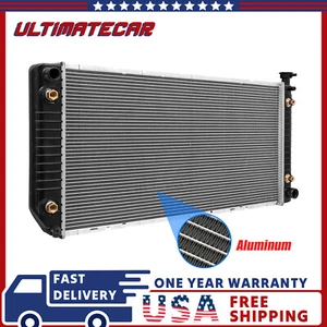 34'' Aluminum Radiator For Chevy GMC C/K 1500 2500 3500 Pickup Yukon 5.0L 5.7L - Picture 1 of 11