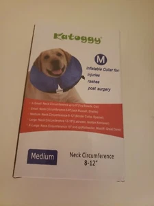 Blue Medium Soft Pet Inflatable Protective Collar Dogs Cats pets cone of shame - Picture 1 of 6