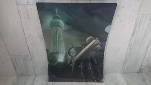 Final Fantasy VII Tokyo Skytree Clear File Mini Size Poster Style Japan Ver USED - Picture 1 of 12