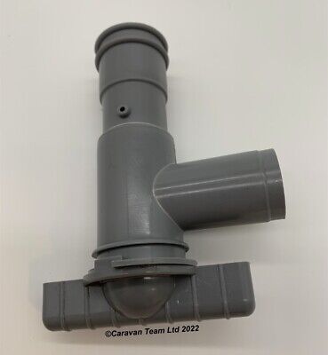 DRAINAGE WASTE WATER TAP 28mm FOR CARAVANS & MOTORHOMES - GREY • 21.99£