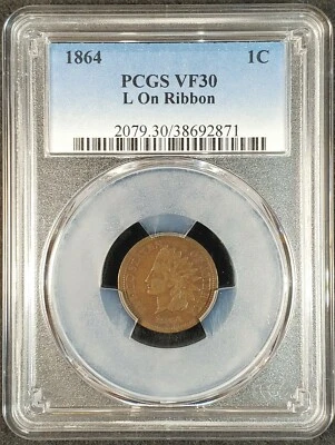  1864 L Indian Head Cent PCGS VF30 2079.30/38692871 Exquisite Coin Rare - Image 1 of 4