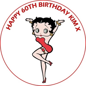 Betty Boop red Cake topper icing / wafer Personalised - Picture 1 of 1