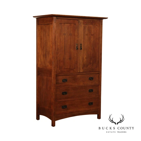 Stickley Mission Collection Oak Media Door Chest Cover