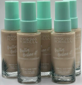 5PK Physicians Formula Butter Believe It Foundation & Concealer ~ FAIR ~ NEW - Picture 1 of 2