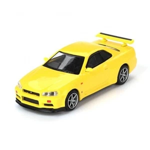 Mini GT 1:64 Diecast Model Car Nissan GT-R (R34) V-Spec Lightning Yellow - Picture 1 of 3