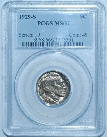 1929 S PCGS MS66 Buffalo Nickel Cover