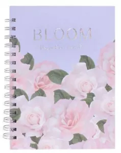 BLOOM SPIRAL NOTEBOOK SHOPPING LIST rose journal notepad book writing pad - Bild 1 von 3