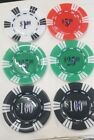 Set Of 6 Gambling Poker Chip Snack plate (7.75") By Luminarc (France) NEW