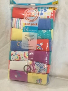 Wonder Nation Girl's 14 Pack Hipster Soft Tagless Value Pack sizes 10,12,18 - Picture 1 of 3