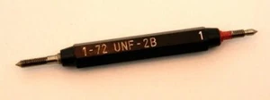 1-72 UNF-2B Thread Plug Gage, HSS Set Go & No-Go #1539 - Picture 1 of 1