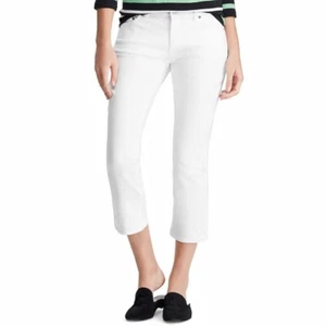 Chaps Capris Jeans Cropped Stretch Denim White Size 16 Worn Once - Picture 1 of 7