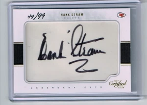 2017 cortes certificados Hank Stram Coach autógrafo KC Chiefs # 44/99 Hof - Imagen 1 de 1