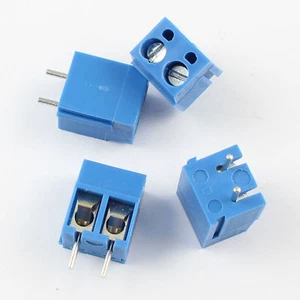 10Pcs Blue 5mm Pitch 2 Pin 2 Way Screw Terminal Block Connector MG300 PH: 12.6mm - Picture 1 of 7