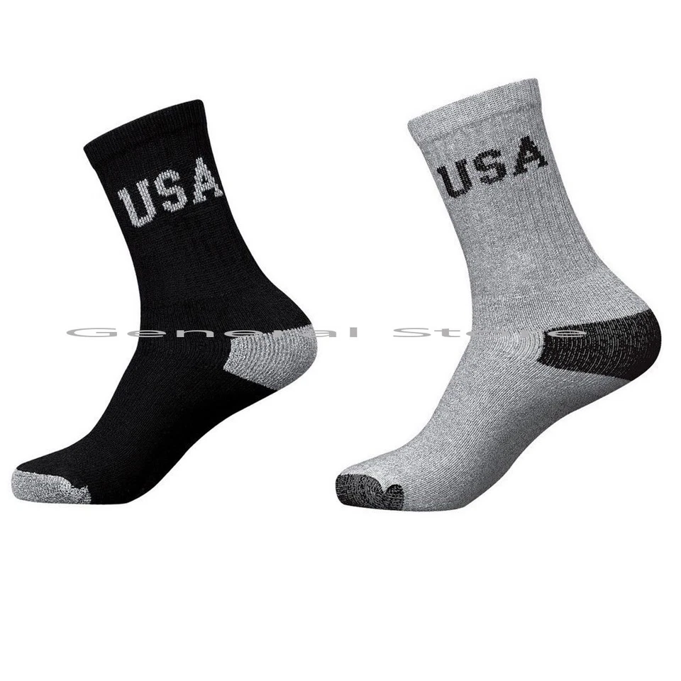 Hombres Mujeres Crew Power Club Calcetines EE. UU. Logo Negro Blanco Gris Venta al por mayor 9-11 10-13 Foto 1 de 1