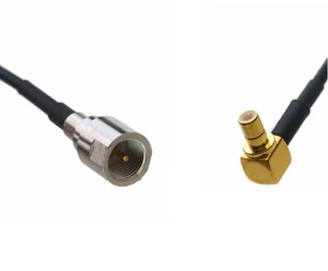 FME Male to SMB Male Right Angle RF Coaxial Cable For Antenna Radio wifi 0.5~15' - Picture 1 of 3