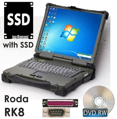 RodA Rocky III+ Notebook 4GB 120 GB SSD DVD-RW RS-232 LPT Parallel Windows 7 RO6 - Image 1 of 4