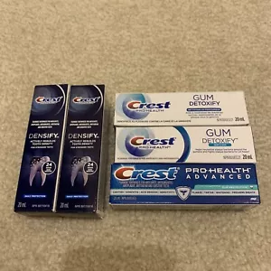 Crest Lot of 5 Travel Size Toothpaste 20 ml Gum Detoxify Densify Pro Health - Picture 1 of 12