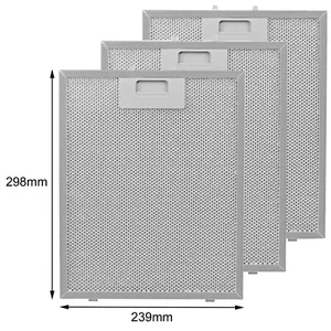 Filtro de grasa de malla metálica 3 filtros para capucha de cocina DIPLOMAT HYGENA - Imagen 1 de 8