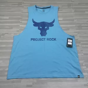 Under Armour UA Project Rock Brahma Tanktop Shirt Herren 2XL XXL 1373787 blau $ 40 - Bild 1 von 9