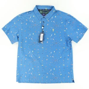 William Murray The Deep End Golf Stretch Polo Shirt Blue Men's XL - Picture 1 of 7