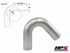 HPS 1" 25mm OD 135 Degree Bend 6061 Aluminum Elbow Tube Pipe 16 Gauge 1.5" CLR - Bild 1 von 1