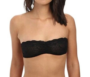 New! INTIMATELY FREE PEOPLE XSmall XS Black Lace Essential Bandeau Bralette - Picture 1 of 3