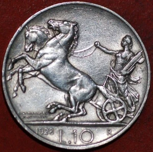 1928 R Italy 10 Lire Vittorio Emanuele III KM# 68.1 - Picture 1 of 2