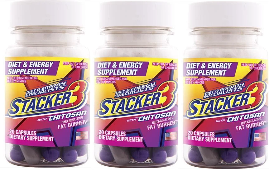 Apilador 3 (60 cápsulas) quemador de grasa más fuerte del mundo pérdida de peso, 3 botellas Foto 1 de 1