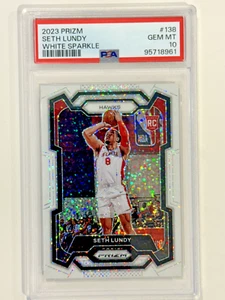 2023-24 Prizm Seth Lundy White Sparkle Prizm Rookie Card RC SP #138 PSA 10 - Picture 1 of 2