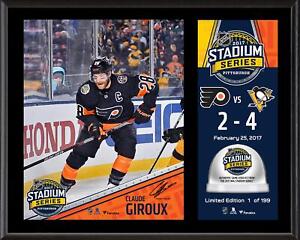 Claude Giroux Philadelphia Flyers 12x15 2017 Stadium Series Plaque & Used Ice