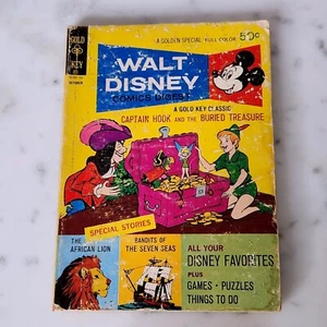 Walt Disney Comics Digest octubre 1971 Capitán Garfio tesoro enterrado PeterPanBook - Imagen 1 de 8