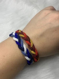 Pulsera trenzada tejida, estilo minimalista boho unisex, dos colores disponibles - Imagen 1 de 5