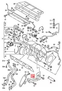 Soporte original VW AUDI Eos Golf R32 GTI Rabbit Variant 4Motion 06F145536C - Imagen 1 de 1
