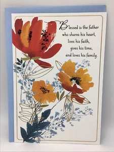 Hallmark Happy Father’s Day Card DAD Blessed Religious Loved By Family 8x5.5 - Picture 1 of 4