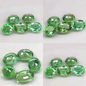 Lot of 5 Tanzanian Tsavorite Garnets, Oval Sizes/1.63K - Picture 1 of 1