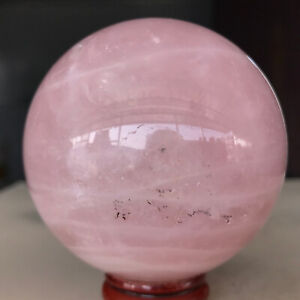 405 g sphère de cristal de quartz rose rose naturel spécimen minéral guérison K861