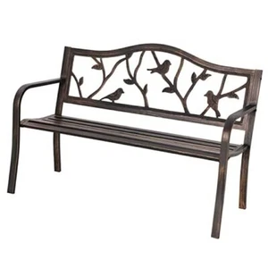 Outdoor Bench, Porch Bench, Garden Bench, Wrought Iron Bench, Outdoor Bench - Picture 1 of 6