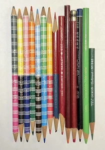 Vintage Lot/14 Multi-Color Pencils Dual-Kolor Empire Wallace Durwent Dixon Best - Picture 1 of 3