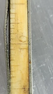 Ivory Color White Organic Inlay Folding Ruler Antique Tool Rare Material  - Picture 1 of 13