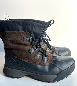 Sorel Scout 87 XT WP wasserdichte Wildleder Schneestiefel geschnürt schwarz braun Herren Gr. 12 - Bild 1 von 12