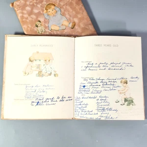 1937 Baby Buch 5 Jahre Erinnerung Foto Sammelalbum Mädchen Betty Jean DOB Livingston TX - Bild 1 von 22