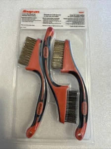 Snap On Mini Stainless Steel And Brass Wire Brush 2” Pack Of 3 NEW - Picture 1 of 2