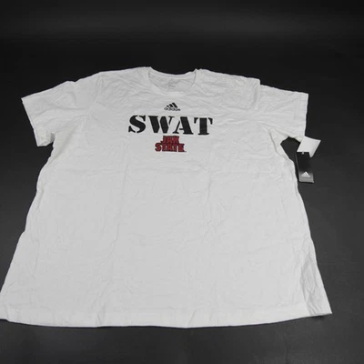 Camisa masculina branca Jacksonville State Gamecocks Adidas manga curta nova - Imagem 1 de 4