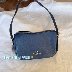 Neu mit Etikett Coach Kailey Schultertasche Leder CY707 dunkelblau - Bild 1 von 9