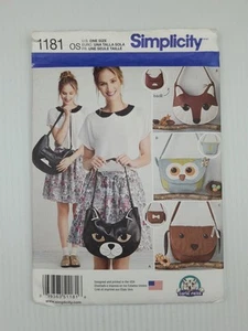 Simplicity Sewing Pattern 1181 Women's Bags in 4 Styles Size OSZ Uncut FF - Picture 1 of 2
